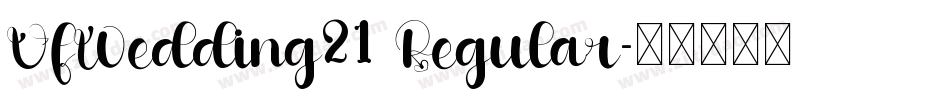 VfWedding21 Regular字体转换